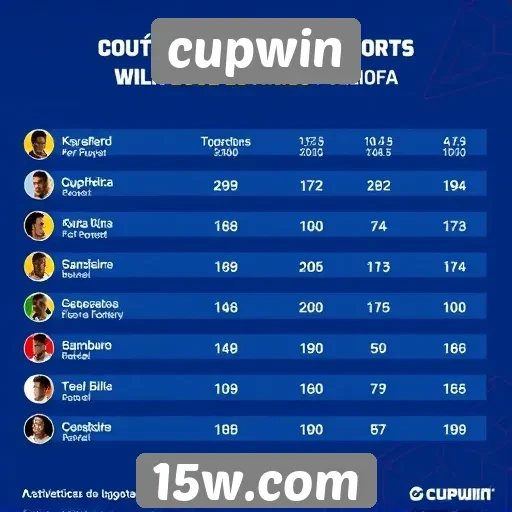 Estatísticas de jogadores no cupwin revelam tendências