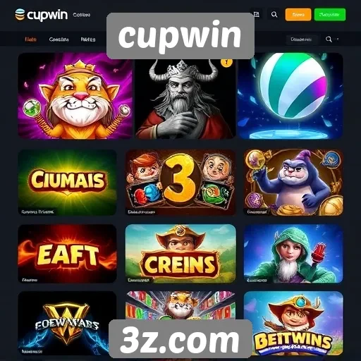 Análise das opções de jogos disponíveis no cupwin